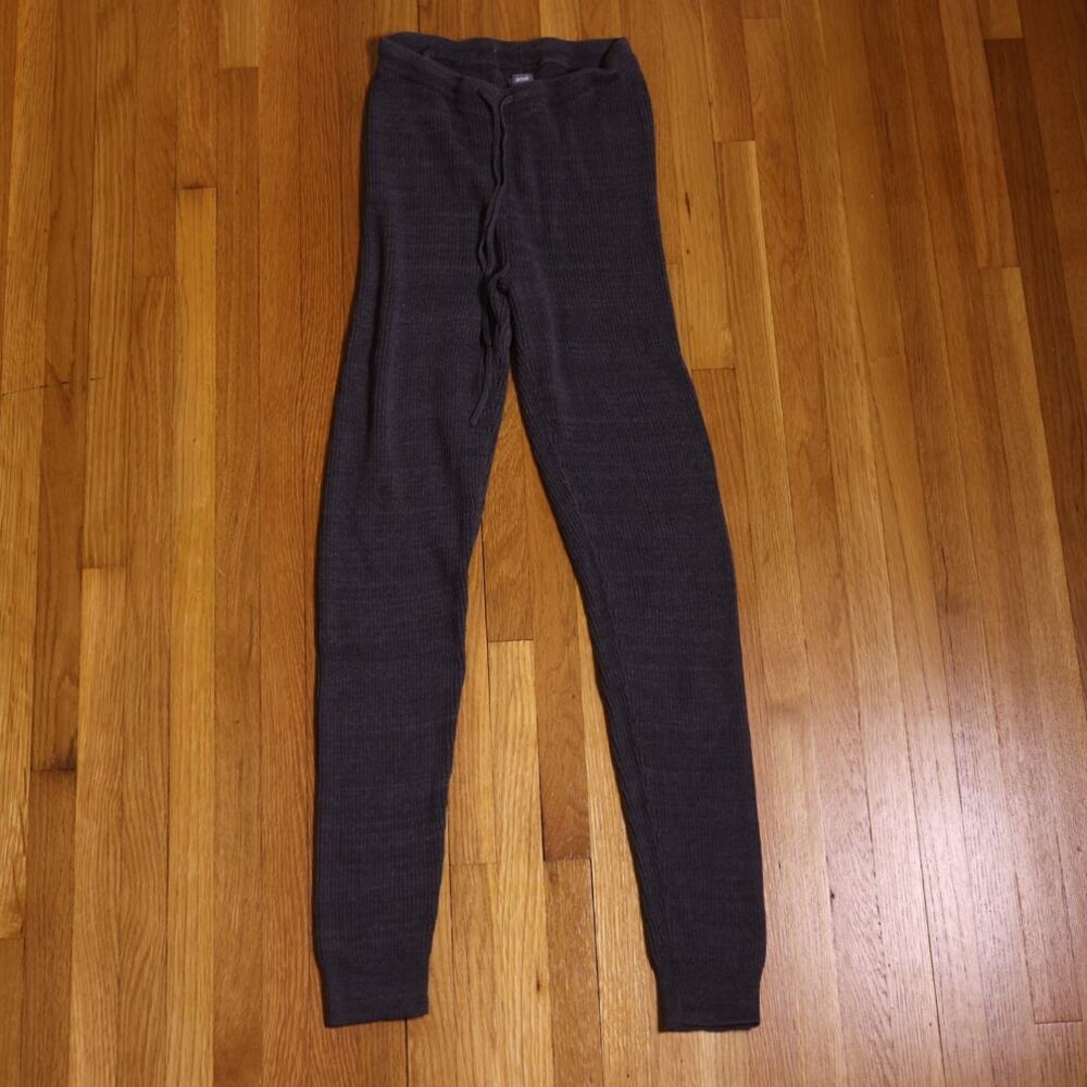 aerie retro deadstock ribbed thermal leggings dark gray S